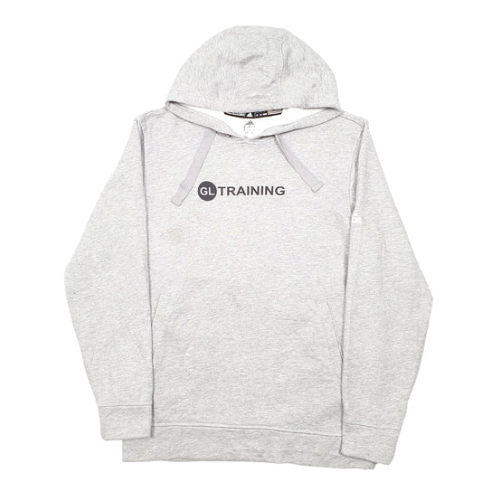 Mens Grey Adidas GL Training Gym Workout Hoodie Jumper