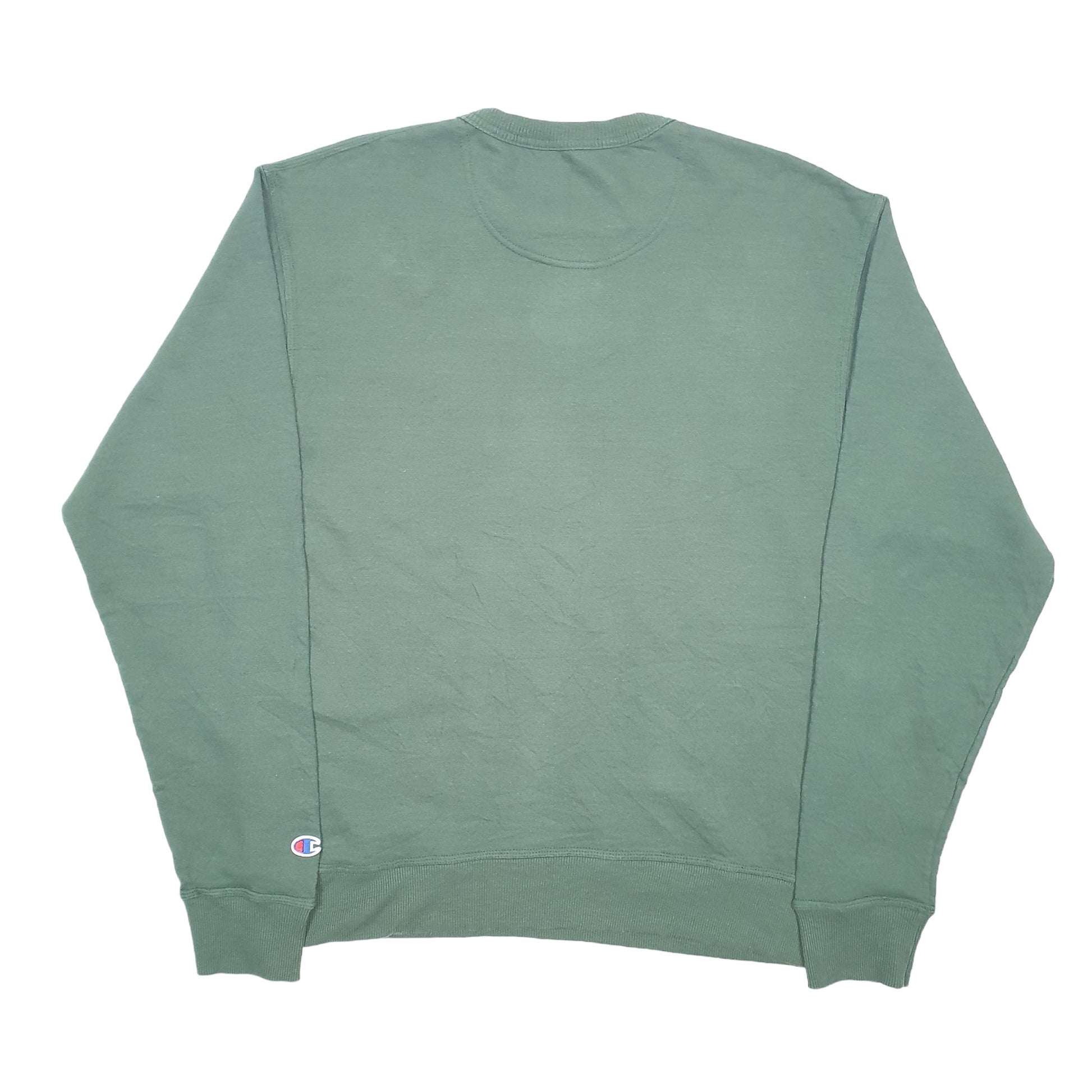 Mens Green Champion  Crewneck Jumper