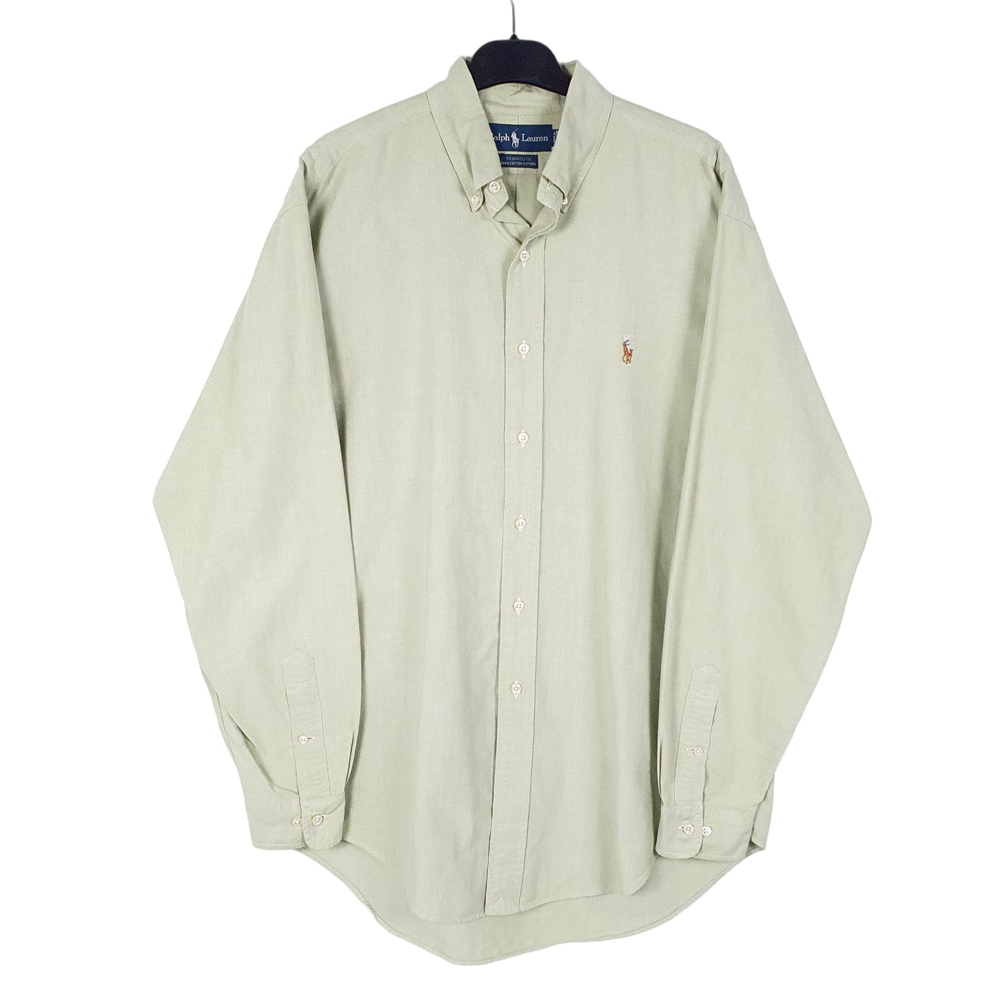 Mens Green Ralph Lauren Oxford Long Sleeve Shirt