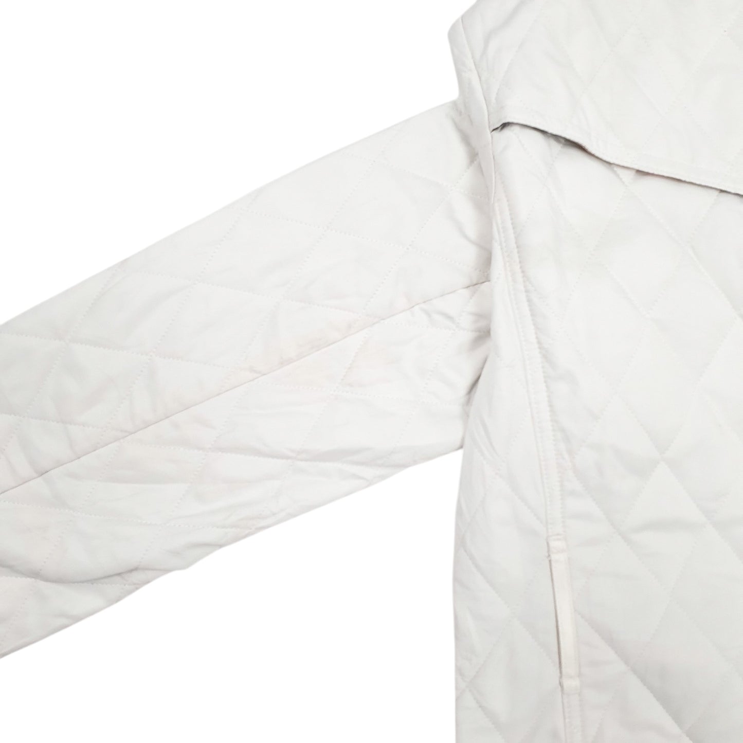 Womens White Burberry Designer Fashion Trench Long Line  Coat