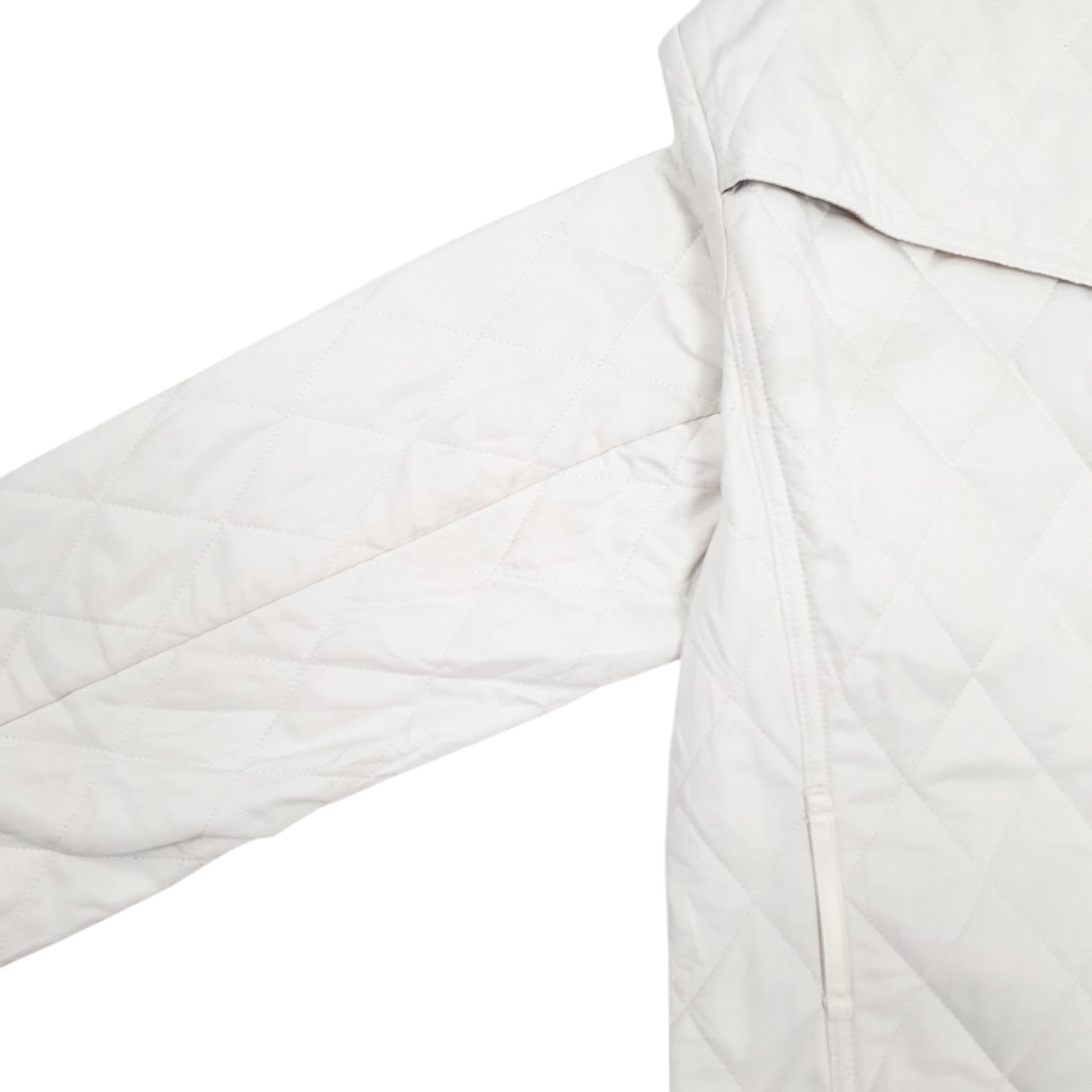 Womens White Burberry Designer Fashion Trench Long Line  Coat