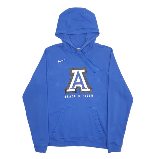 Mens Blue Nike Track And Field Spellout Hoodie Jumper
