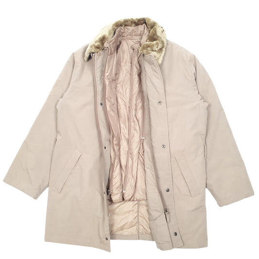 Mens Beige Niama Basic With Removable Winter Liner  Coat