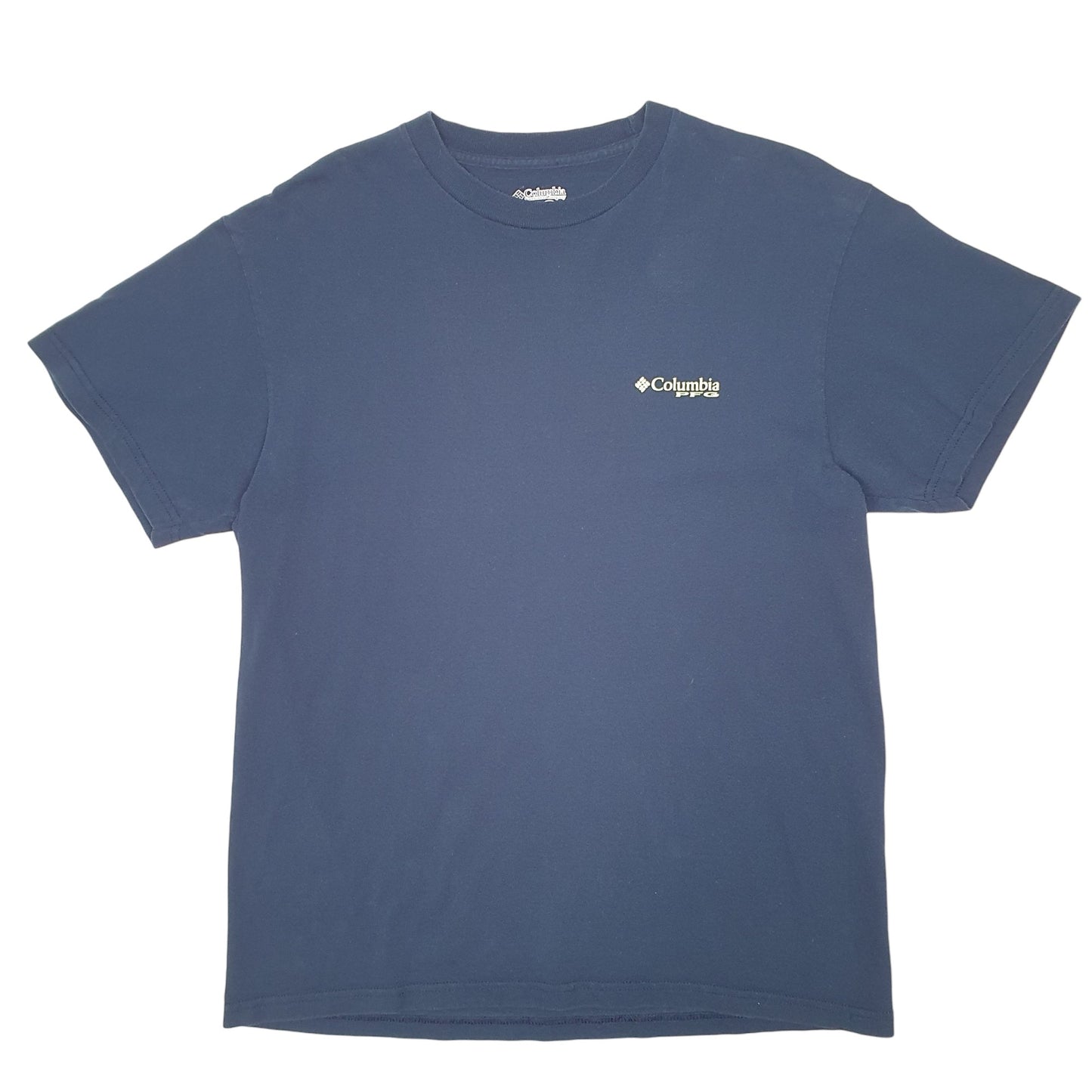 Mens Navy Columbia Sportswear PFG Fishing Short Sleeve T Shirt