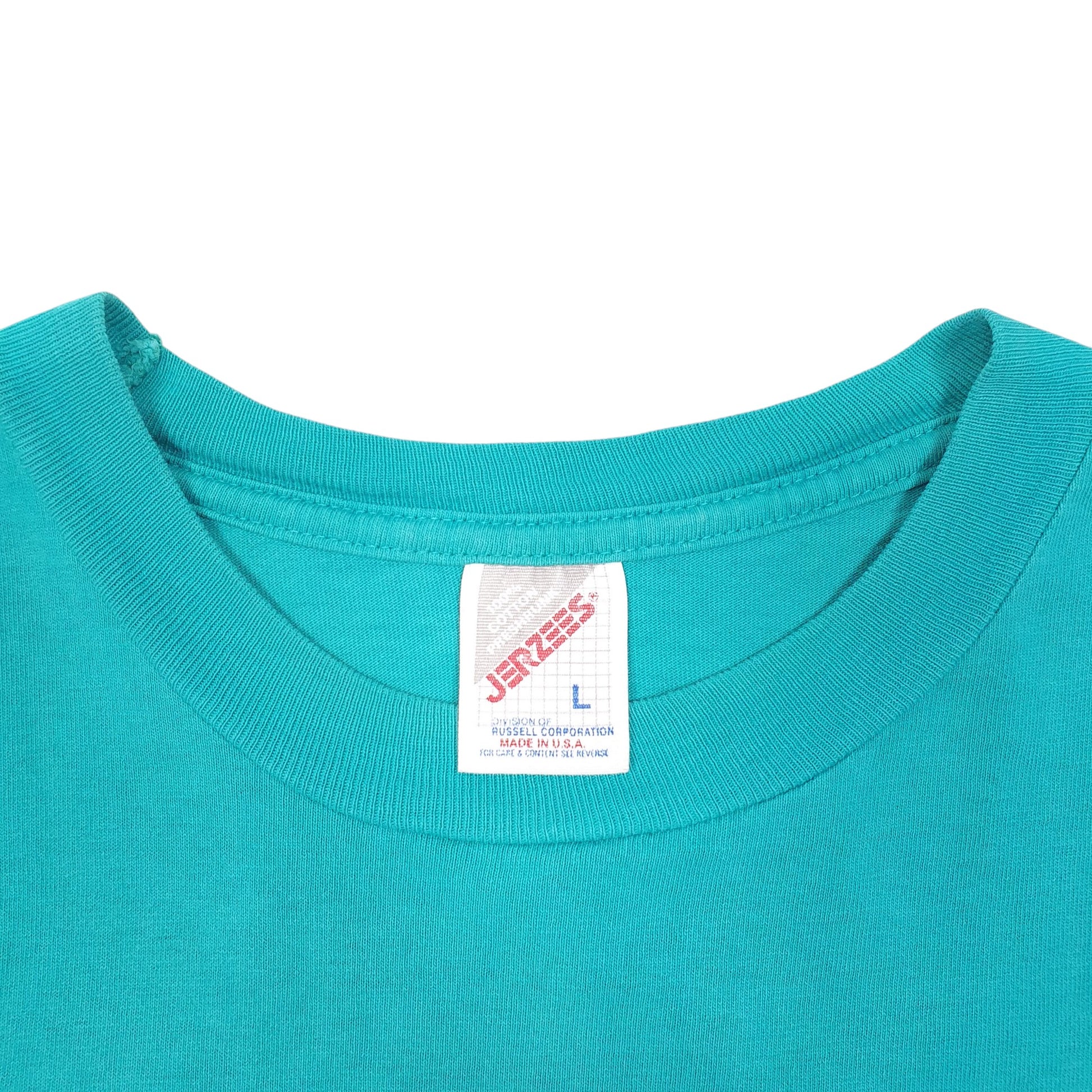 Mens Green Jerzees Single Stitch Vintage 90s Made In USA Grand Canyon Short Sleeve T Shirt