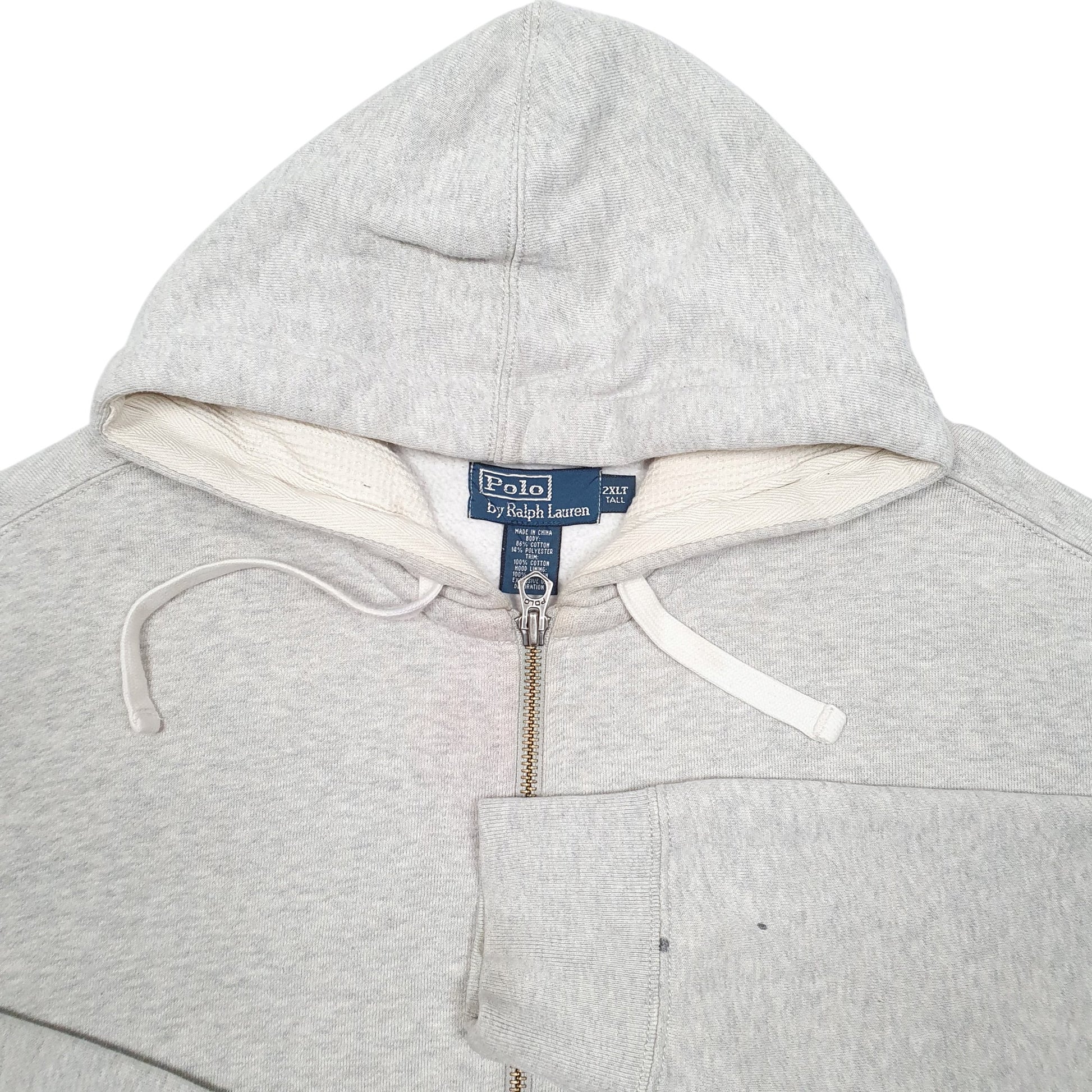 Mens Grey Polo Ralph Lauren Hoodie Full Zip Jumper