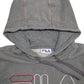 Mens Grey Fila Spellout Hoodie Jumper