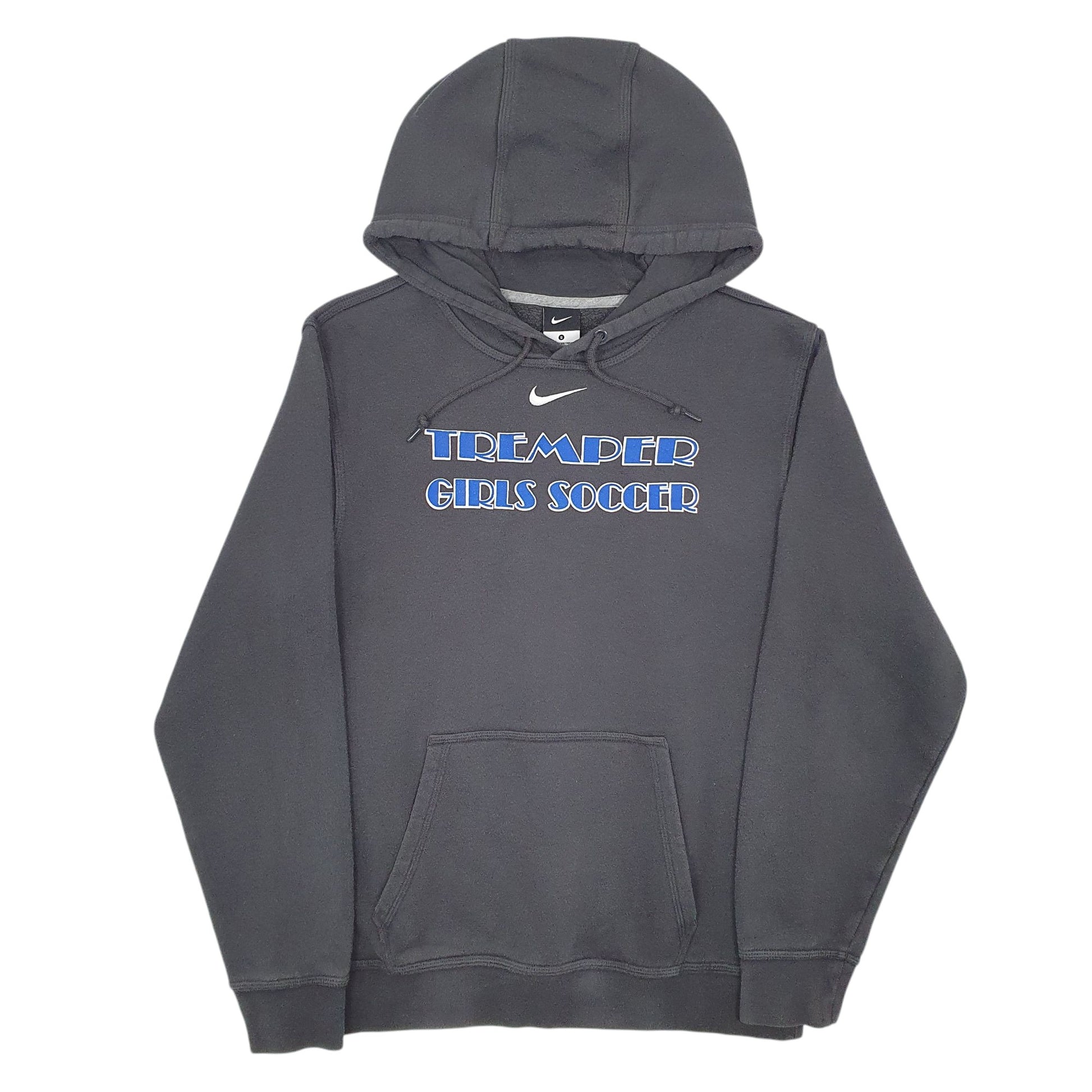 Womens Grey Nike Tremper Girls Soccer Hoodie Jumper