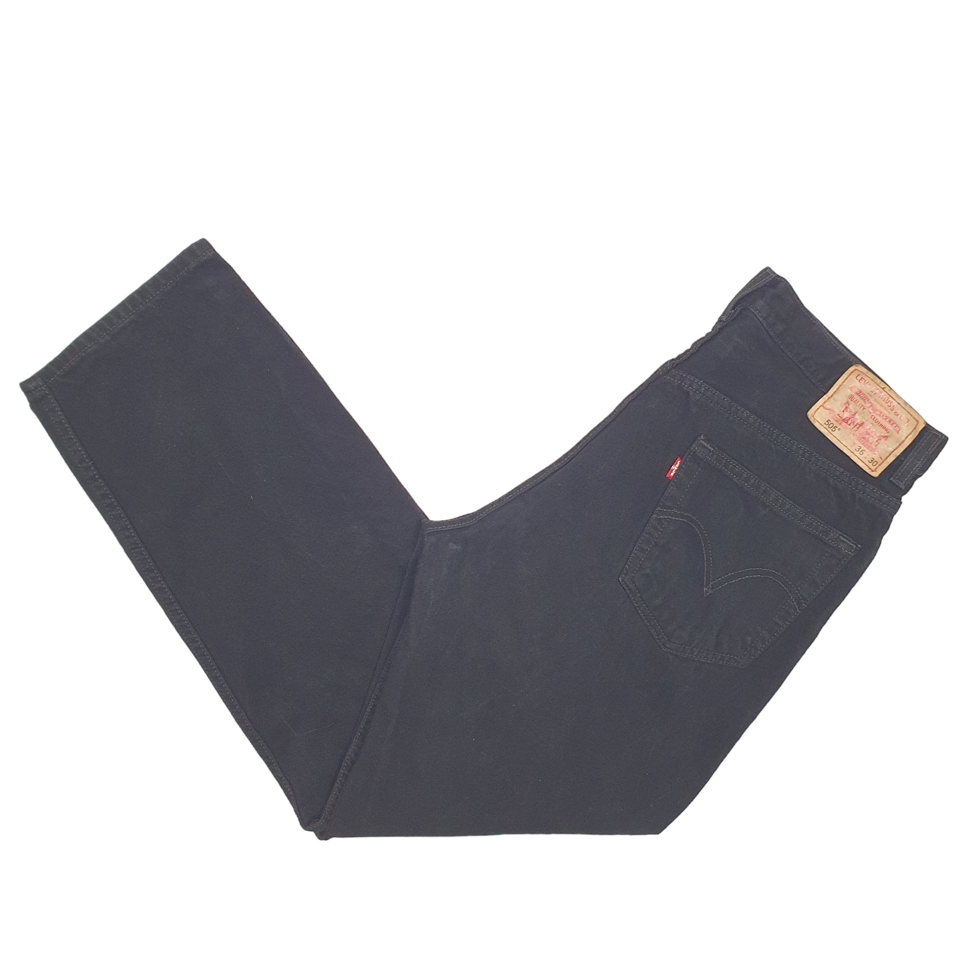Mens Black Levis  505 JeansW36 L30