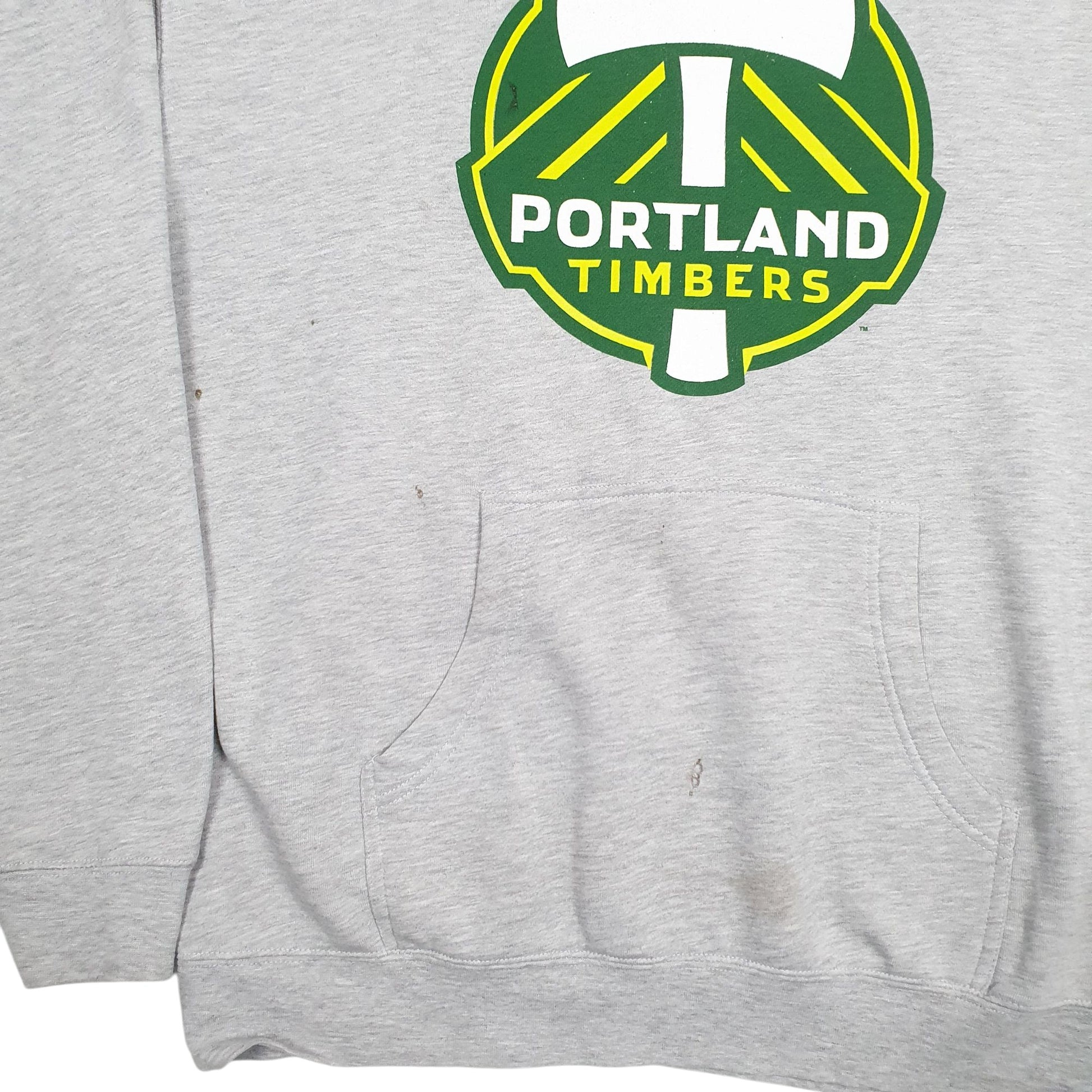 Mens Grey Adidas Portland Timbers Hoodie Jumper
