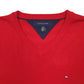 Mens Red Tommy Hilfiger  Crewneck Jumper