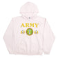 Mens Pink Jerzees US Army Spellout Hoodie Jumper