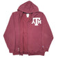 Mens Burgundy Champion Hoodie ATM Gig Em Full Zip Jumper