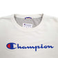 Mens White Champion Spellout Crewneck Jumper