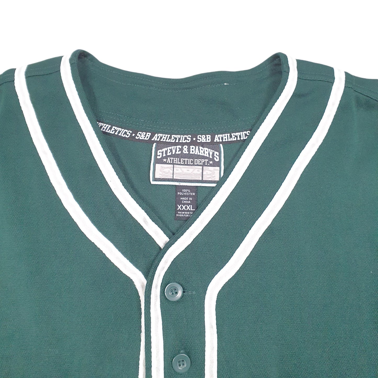 Mens Green Steve & Barrys Michigan State University Spartans Baseball Jersey Short Sleeve T Shirt