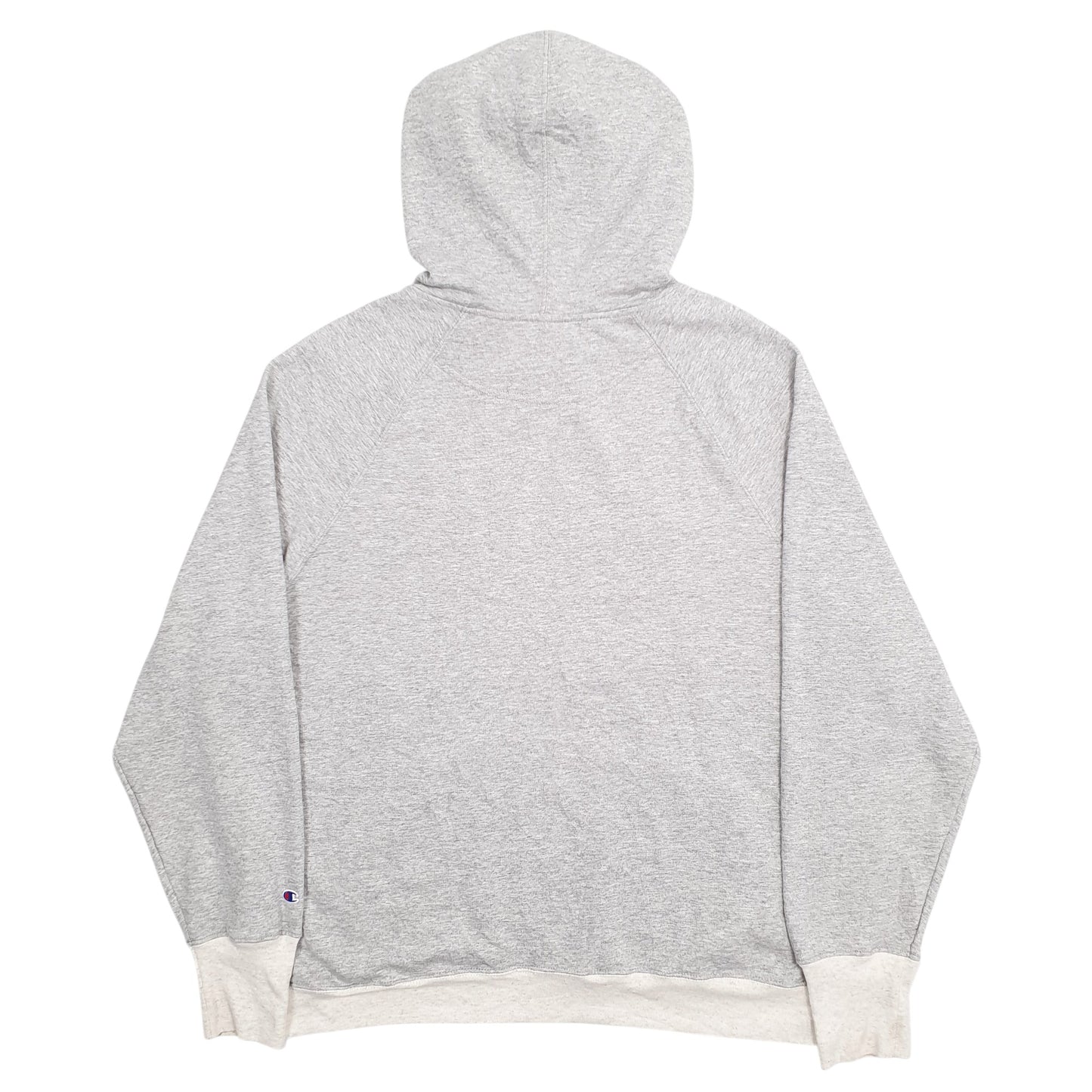 Mens Grey Champion Spellout Hoodie Jumper