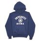Mens Navy Naqi University Roma Spellout Hoodie Jumper