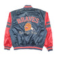 Mens Navy Mirage Cooperstown Collection Satin Vintage 1990s Atlanta Braves MLB  Coat