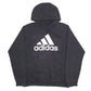 Mens Black Adidas Spellout Hoodie Jumper