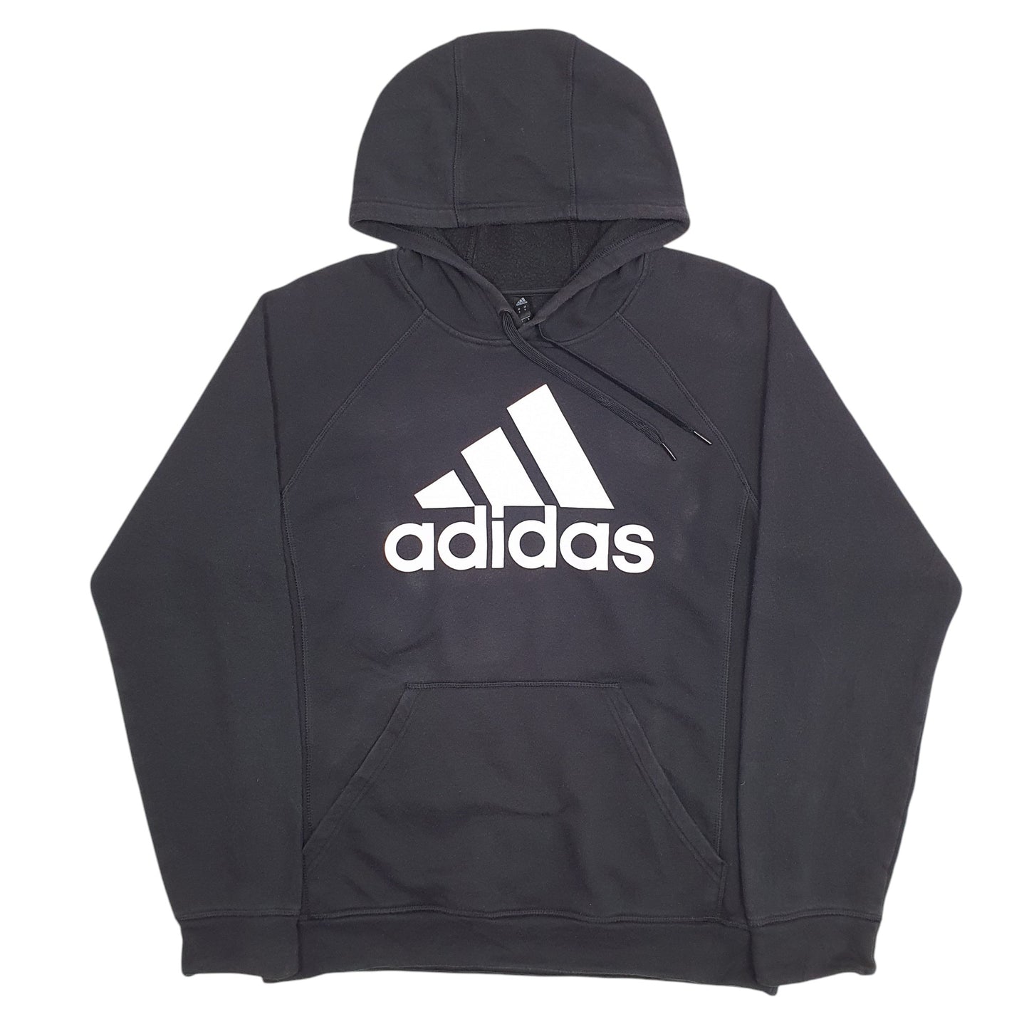 Mens Black Adidas Spellout Hoodie Jumper