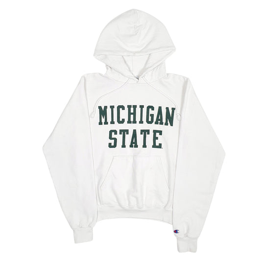 Mens White Champion Michigan State Hoodie Jumper
