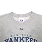 Mens Grey Majestic New York Yankees Baseball Spellout Crewneck Jumper
