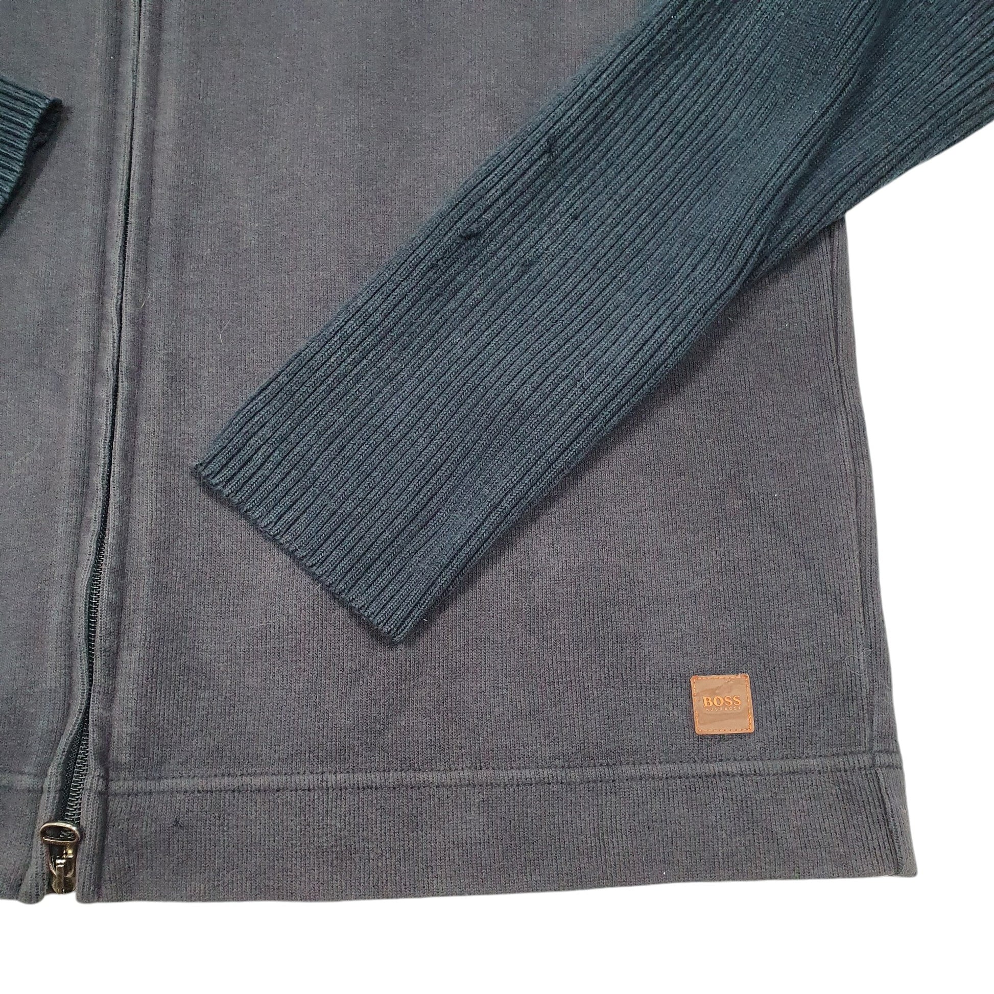 Mens Navy Hugo Boss  Full Zip Jumper