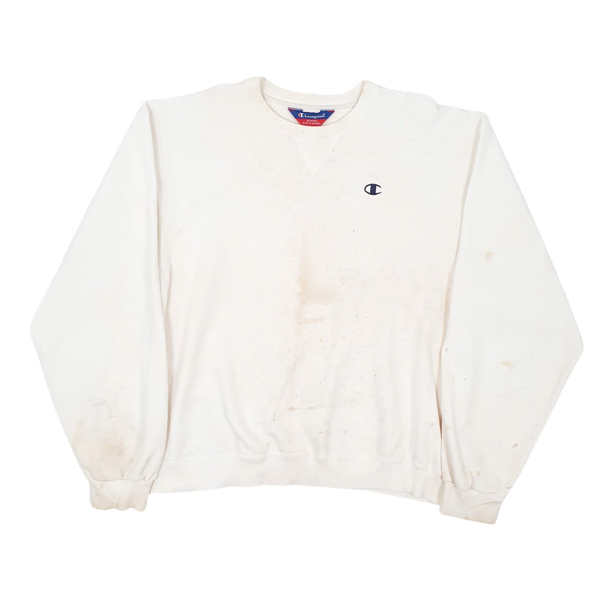 Mens Cream Champion  Crewneck Jumper