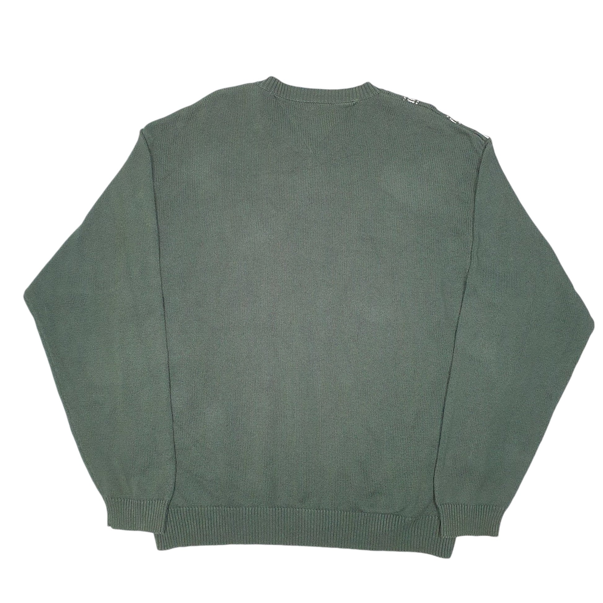 Mens Green Tommy Hilfiger Vintage Golf 1999 US Open Knit Pinehurst Crewneck Jumper