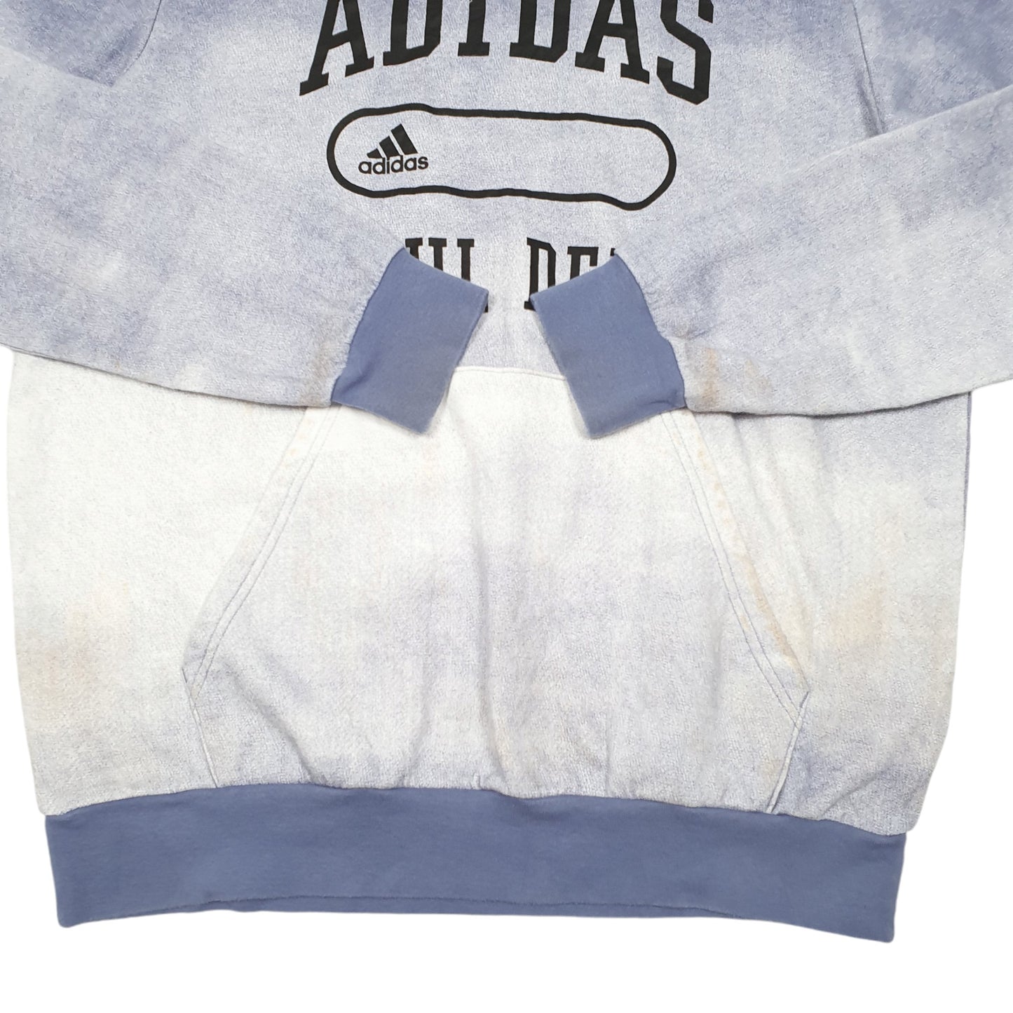 Mens White Adidas Athl Dept Spellout Hoodie Jumper