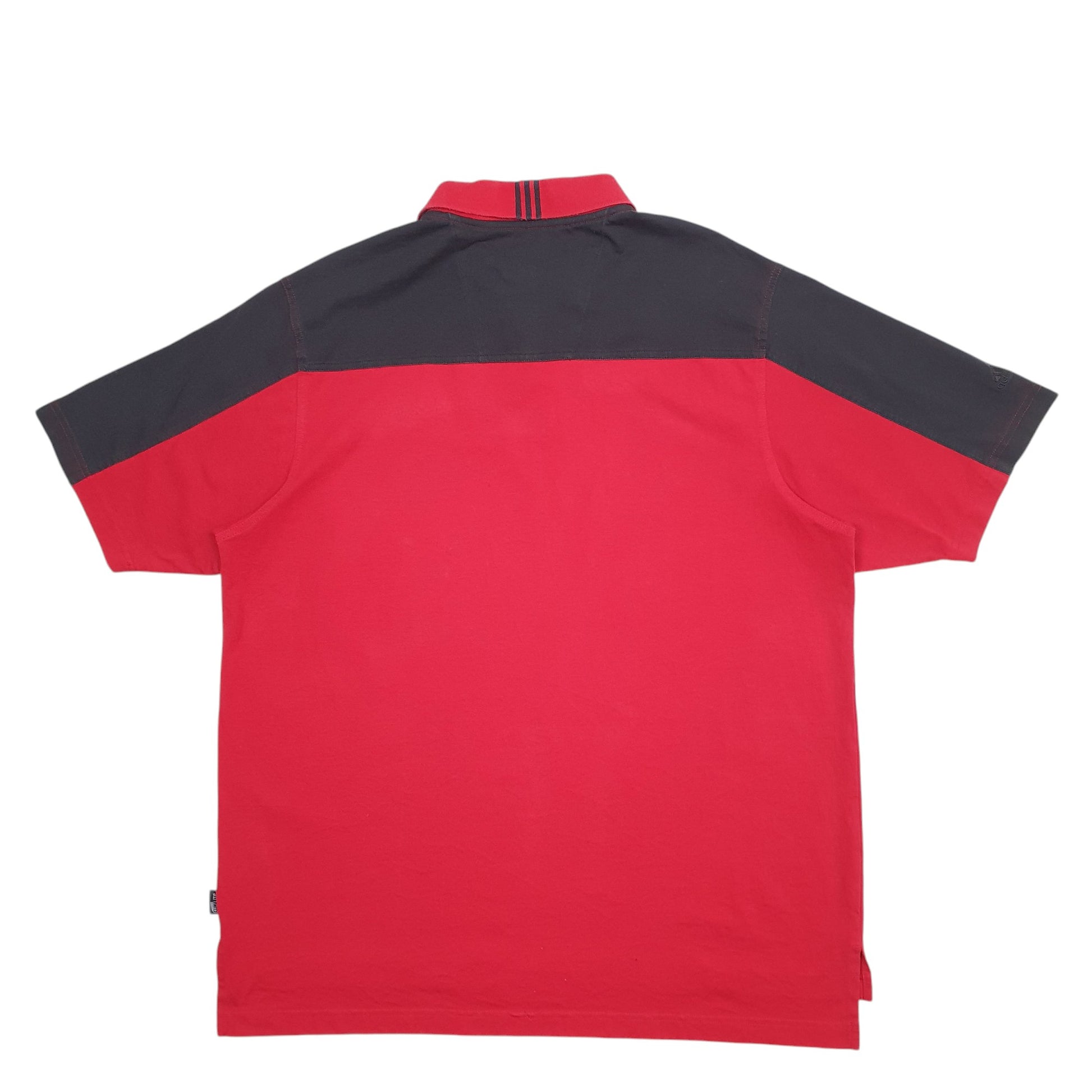Mens Red Adidas Climalite Short Sleeve Polo Shirt