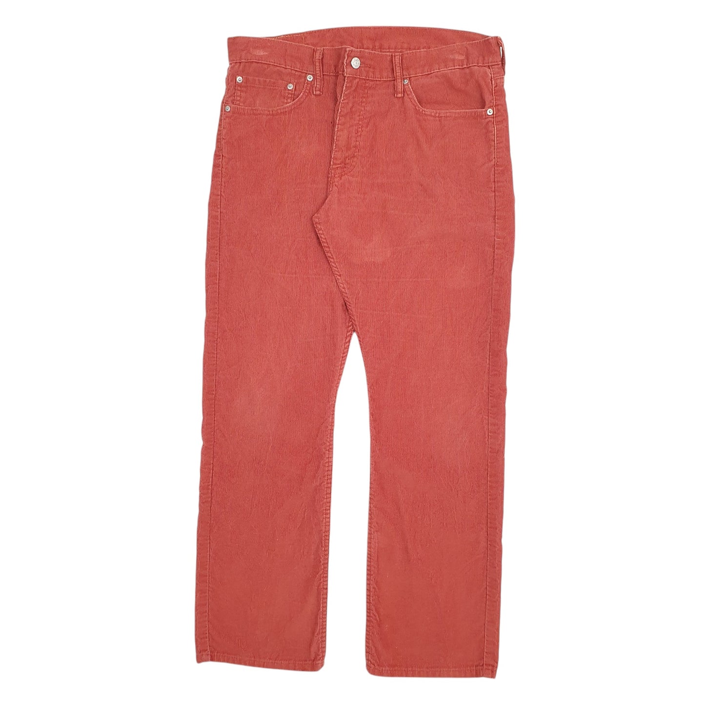 Mens Orange Levis 514 Corduroy Trousers