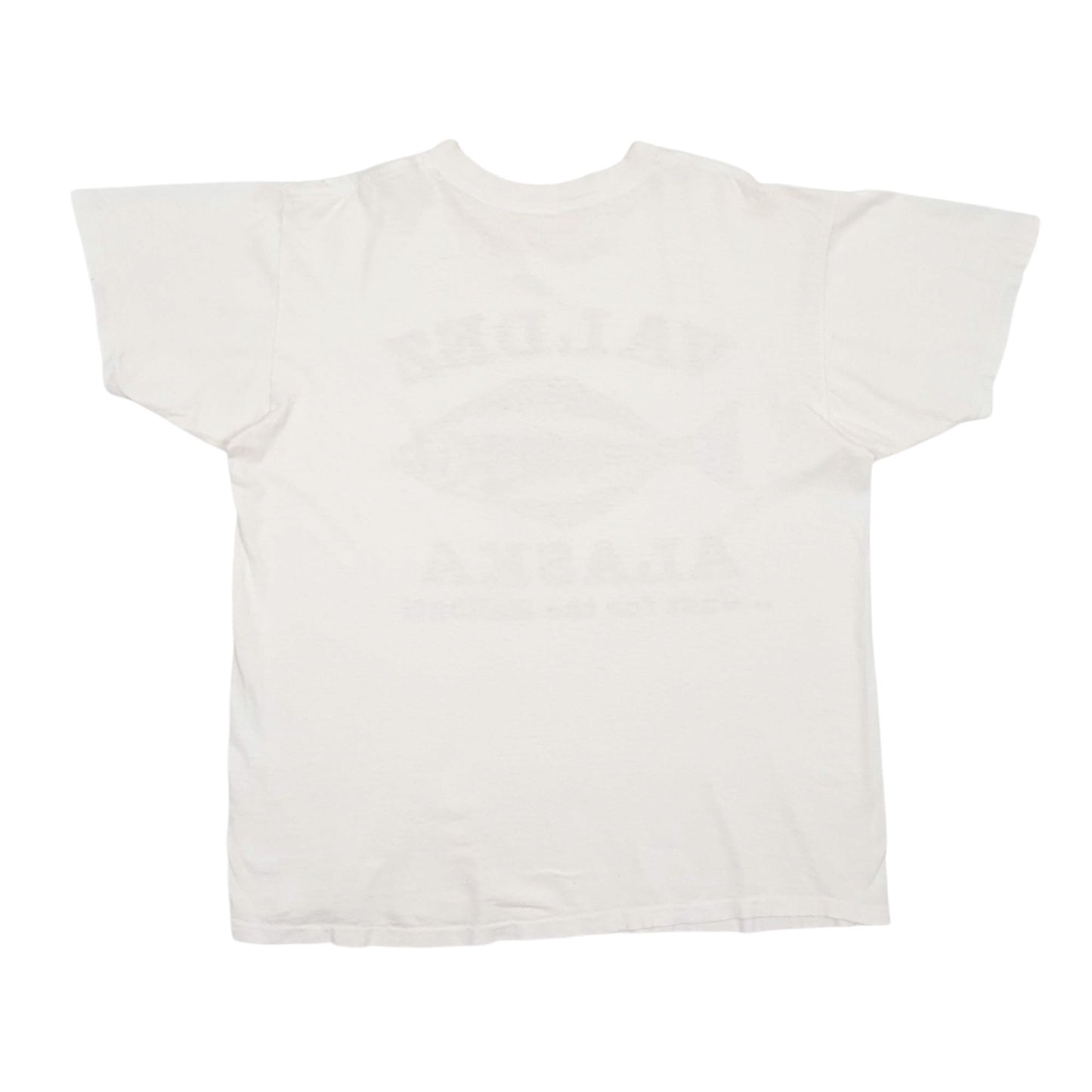 Mens White Unbranded Single Stitch Vintage 80s Short Sleeve T Shirt