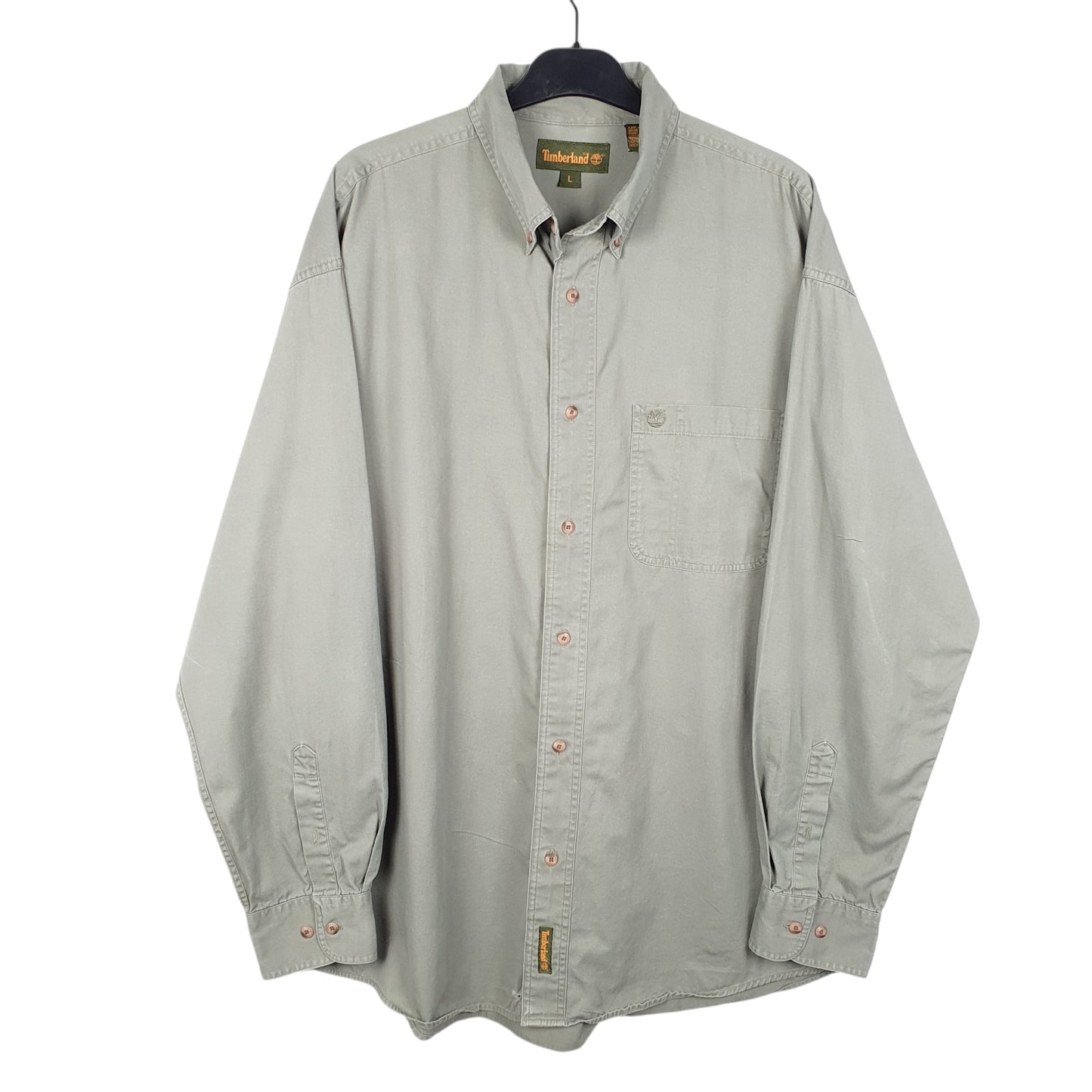 Mens Khaki Timberland  Long Sleeve Shirt