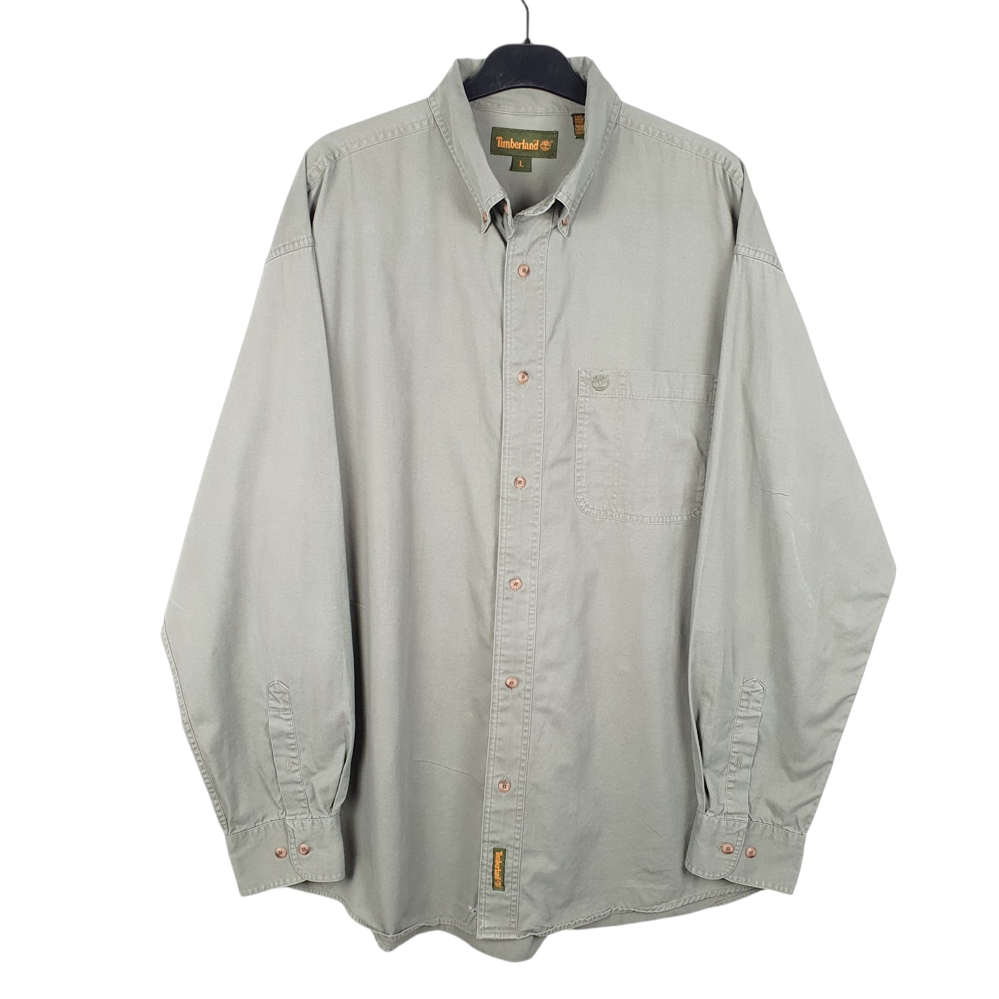 Mens Khaki Timberland  Long Sleeve Shirt