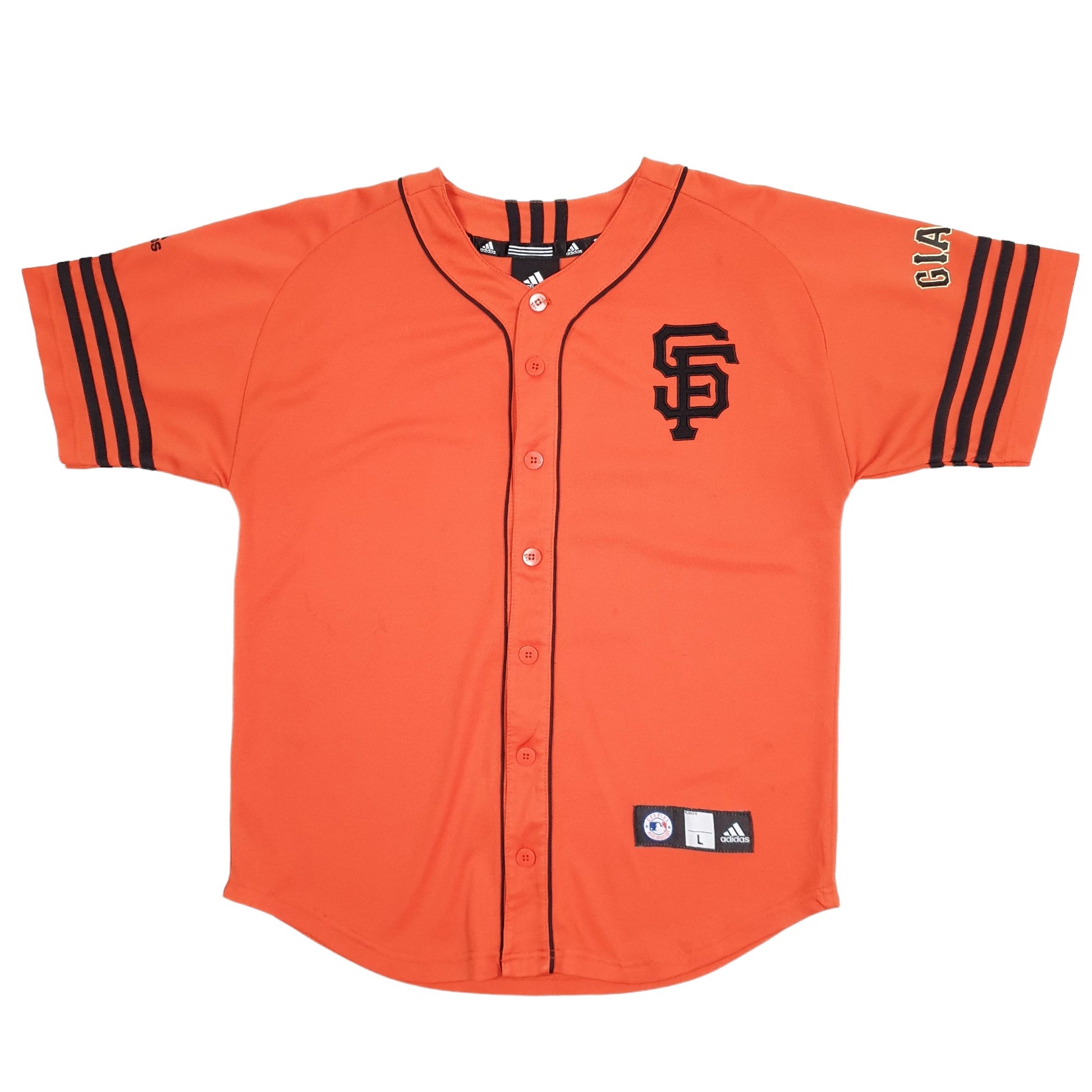 Mens Orange Adidas MLB Baseball Jersey San Francisco Giants Posey Short Sleeve T Shirt