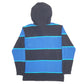 Mens Blue Quicksilver Stripes Hoodie Jumper