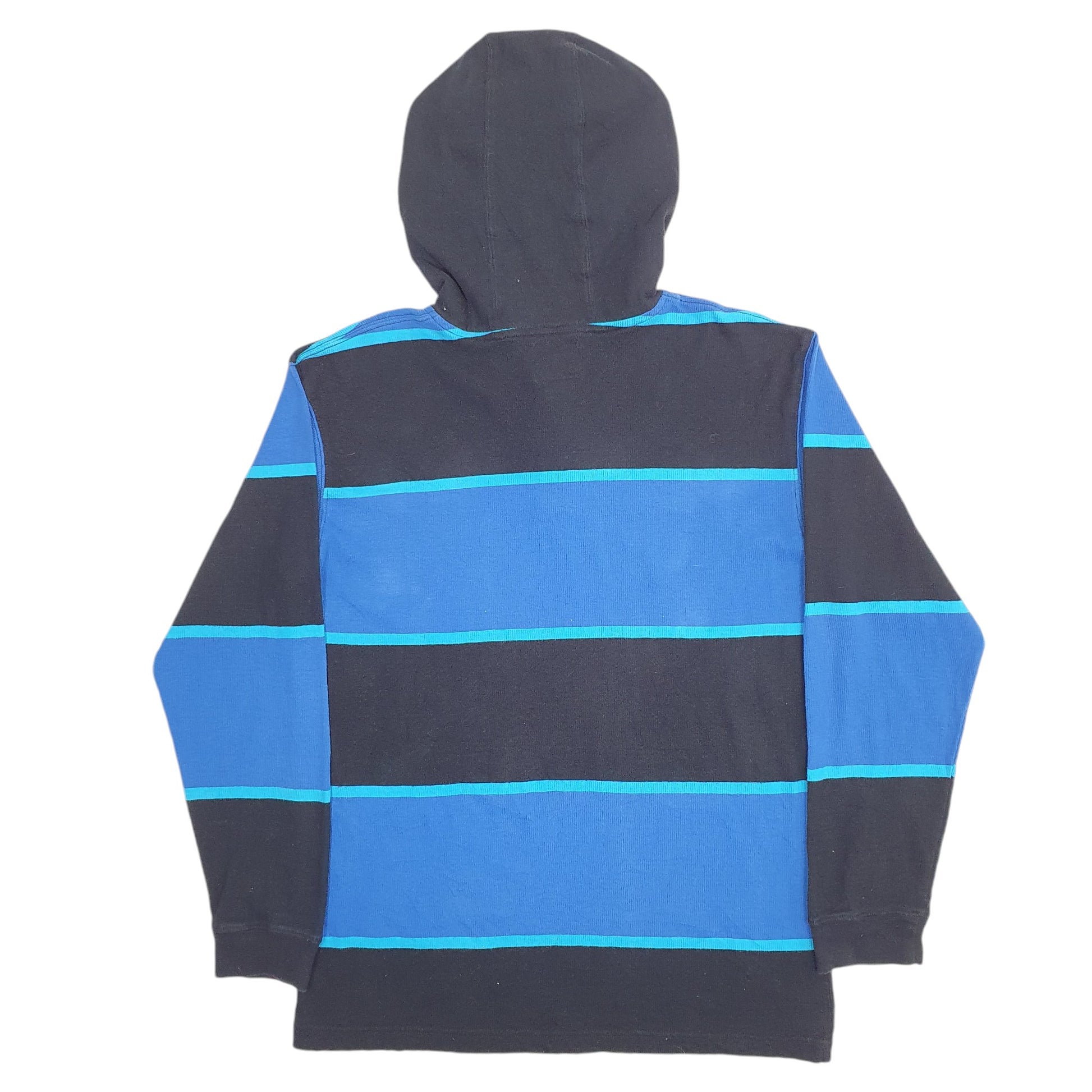 Mens Blue Quicksilver Stripes Hoodie Jumper
