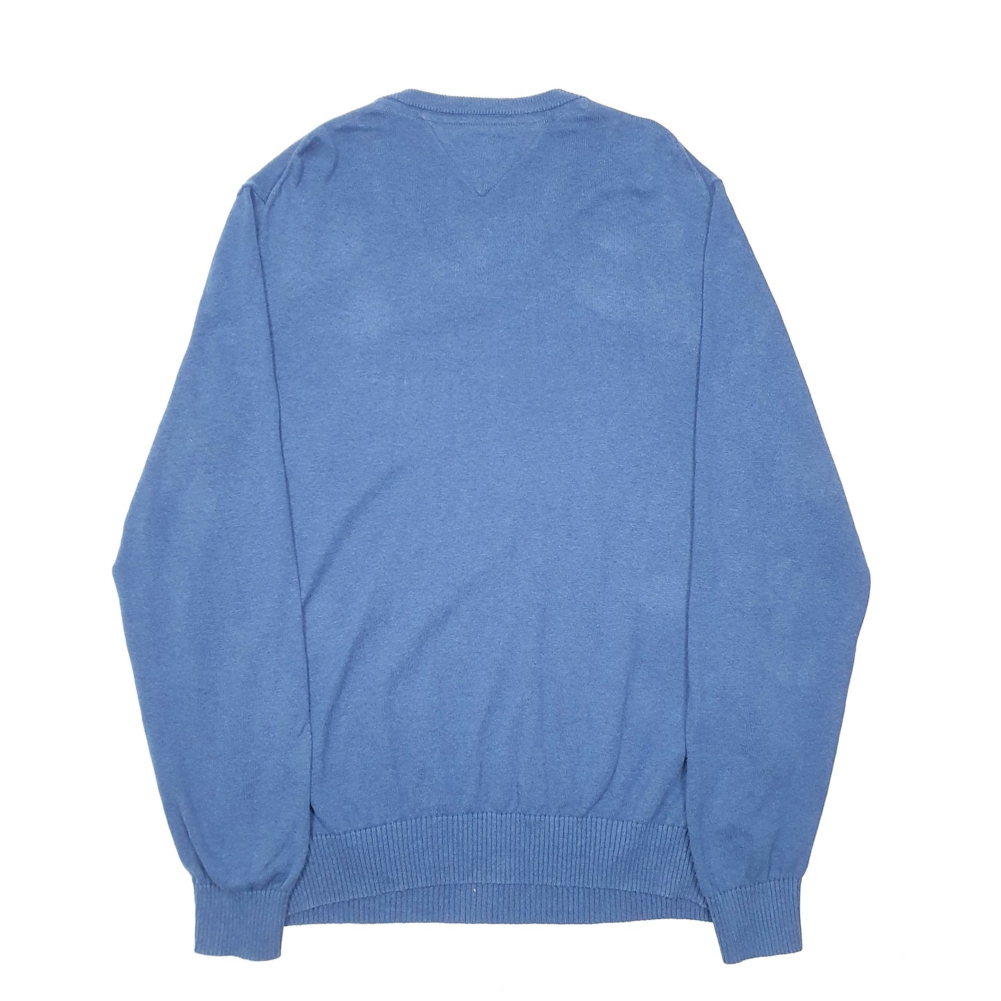 Mens Blue Tommy Hilfiger Knit V Neck Jumper
