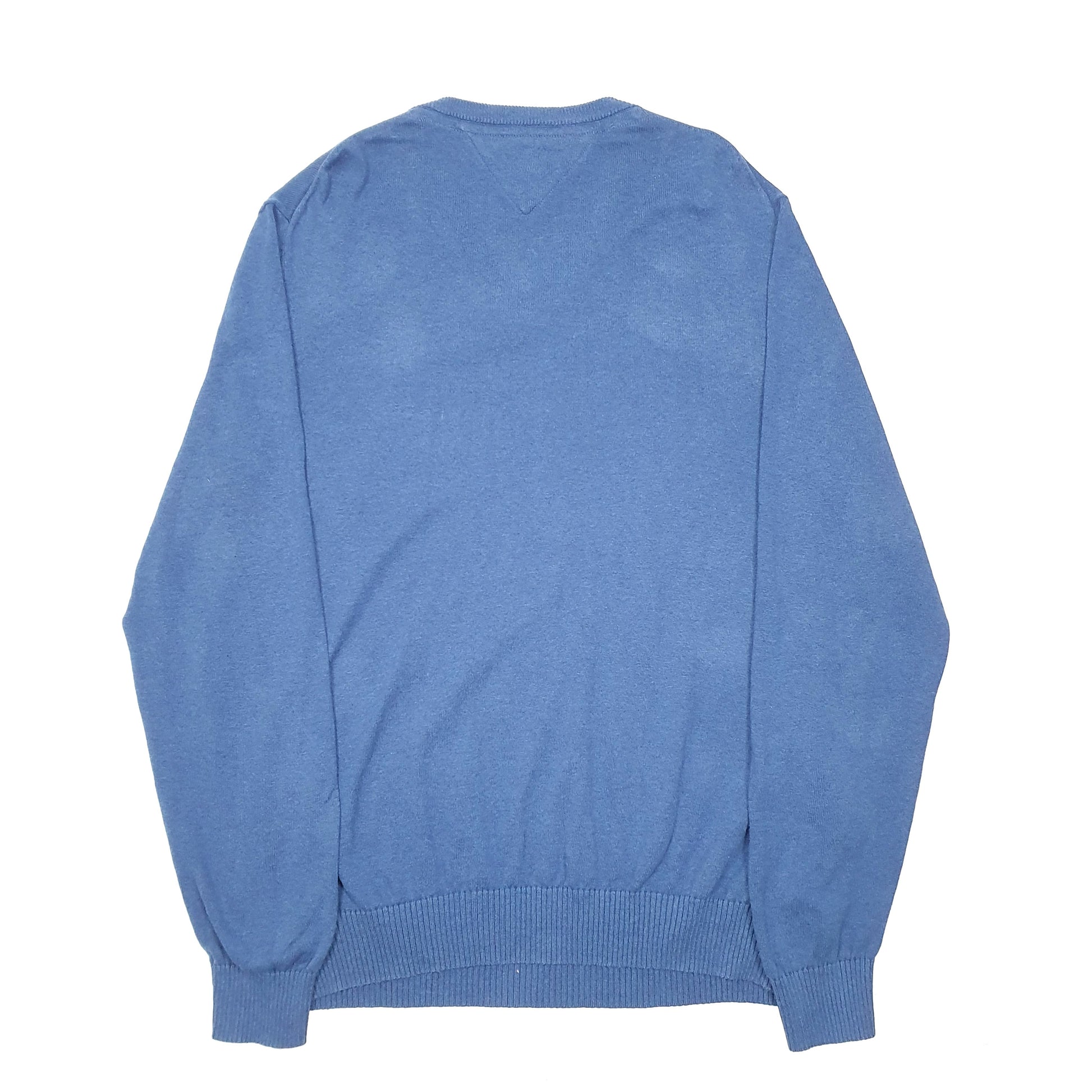 Mens Blue Tommy Hilfiger Knit V Neck Jumper