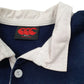 Mens Navy Canterbury Rugby University Of Melbourne Long Sleeve Polo Shirt