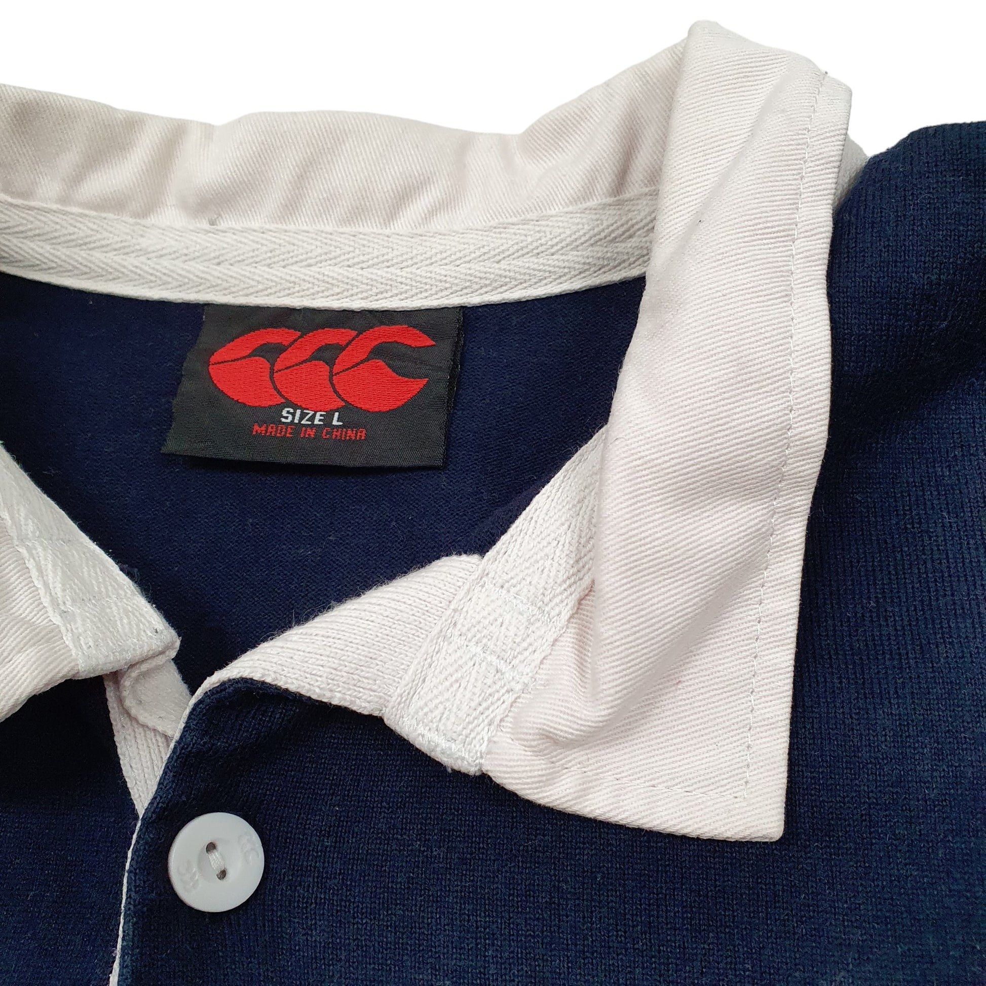 Mens Navy Canterbury Rugby University Of Melbourne Long Sleeve Polo Shirt