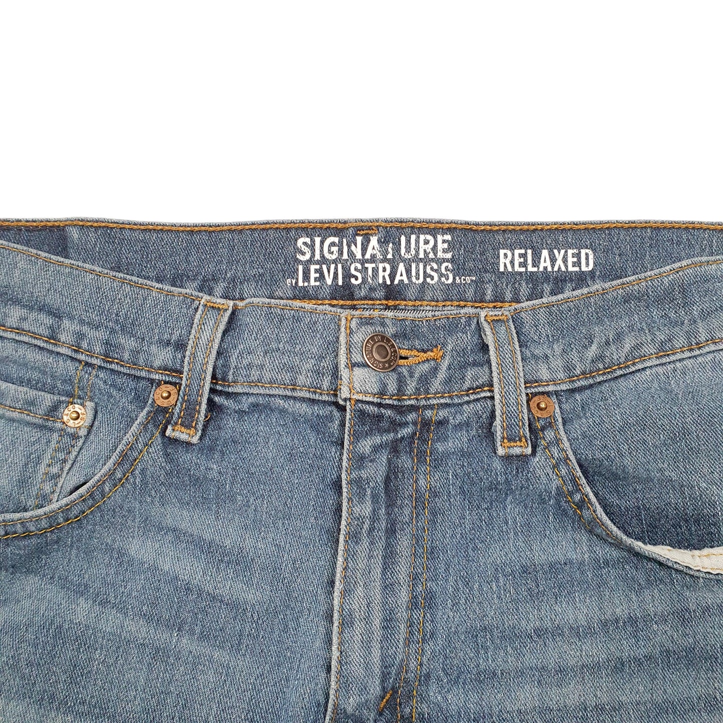 Mens Blue Levis Relaxed Signature JeansW33 L30