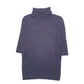 Womens Navy Lands End Roll Neck Crewneck Jumper
