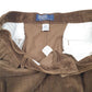 Mens Brown Polo Ralph Lauren Vintage Double Pleated Corduroy Trousers