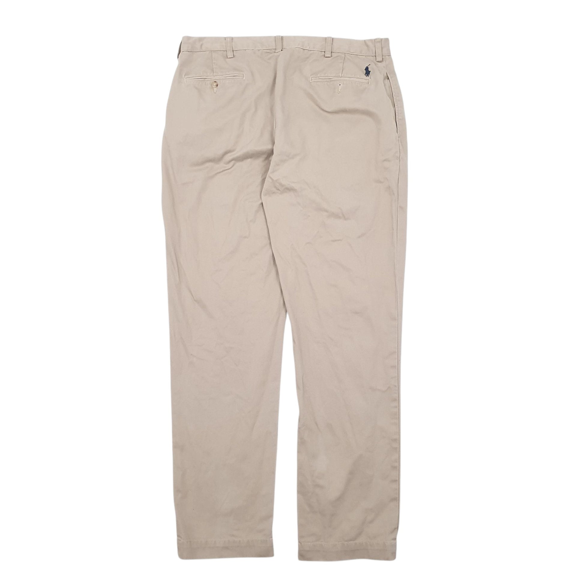 Mens Brown Polo Ralph Lauren Double Pleated Ethan Pant Chino Trousers