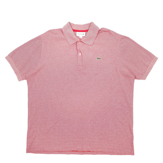 Mens Red Lacoste Regular Fit Short Sleeve Polo Shirt