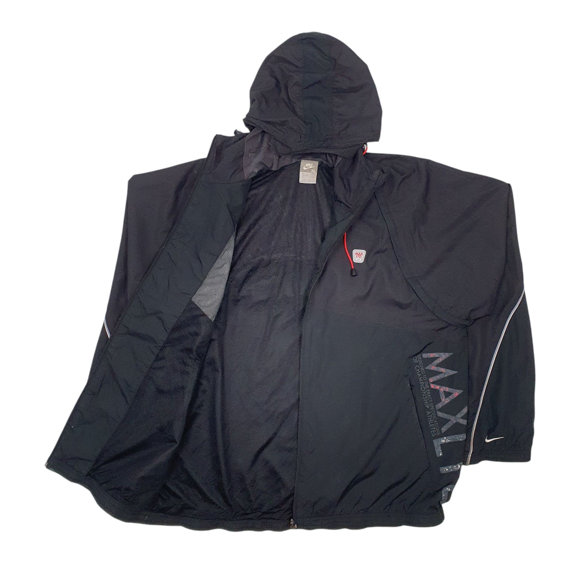 Mens Black Nike MaxLTD Hoodie Coat
