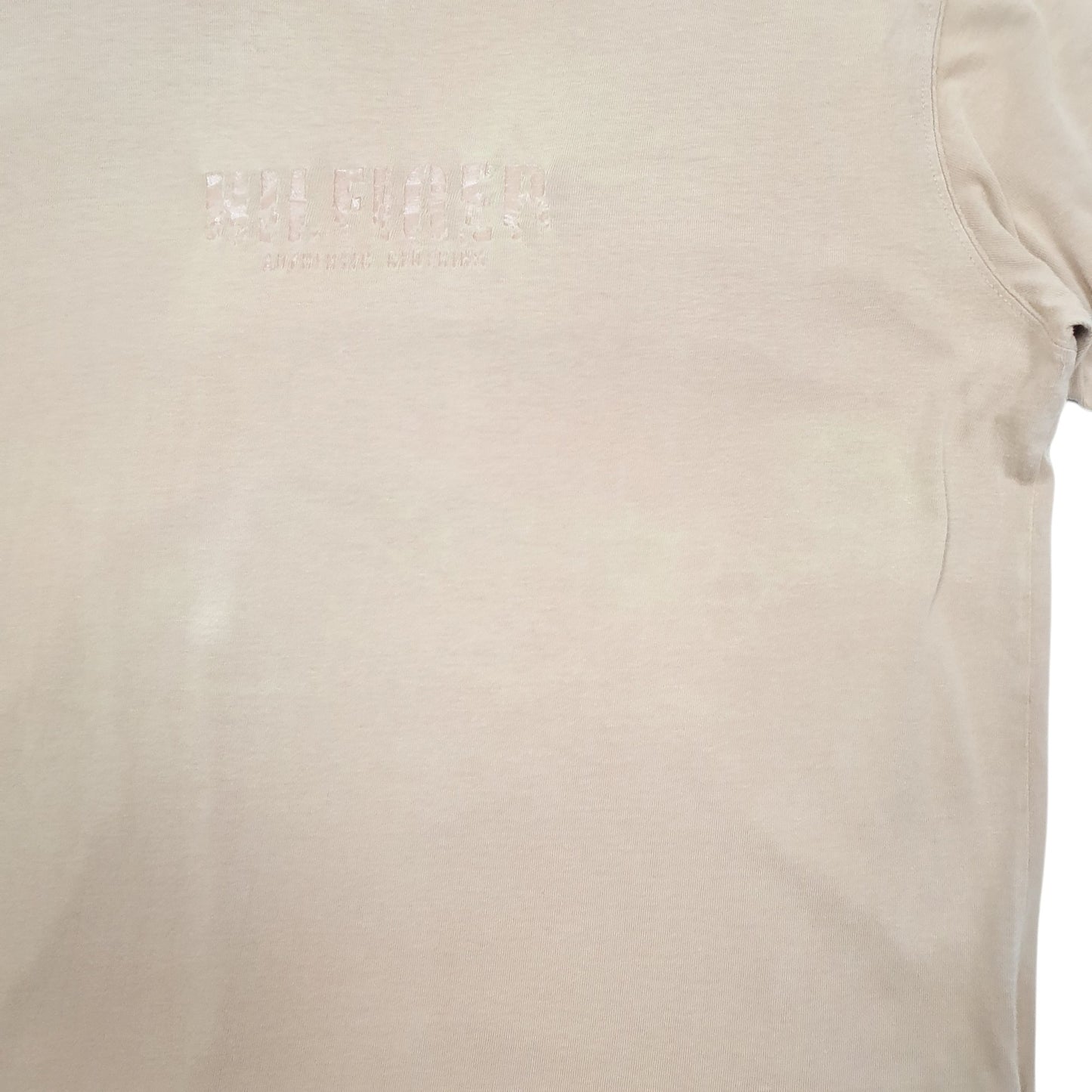 Mens Beige Tommy Hilfiger Spellout Short Sleeve T Shirt