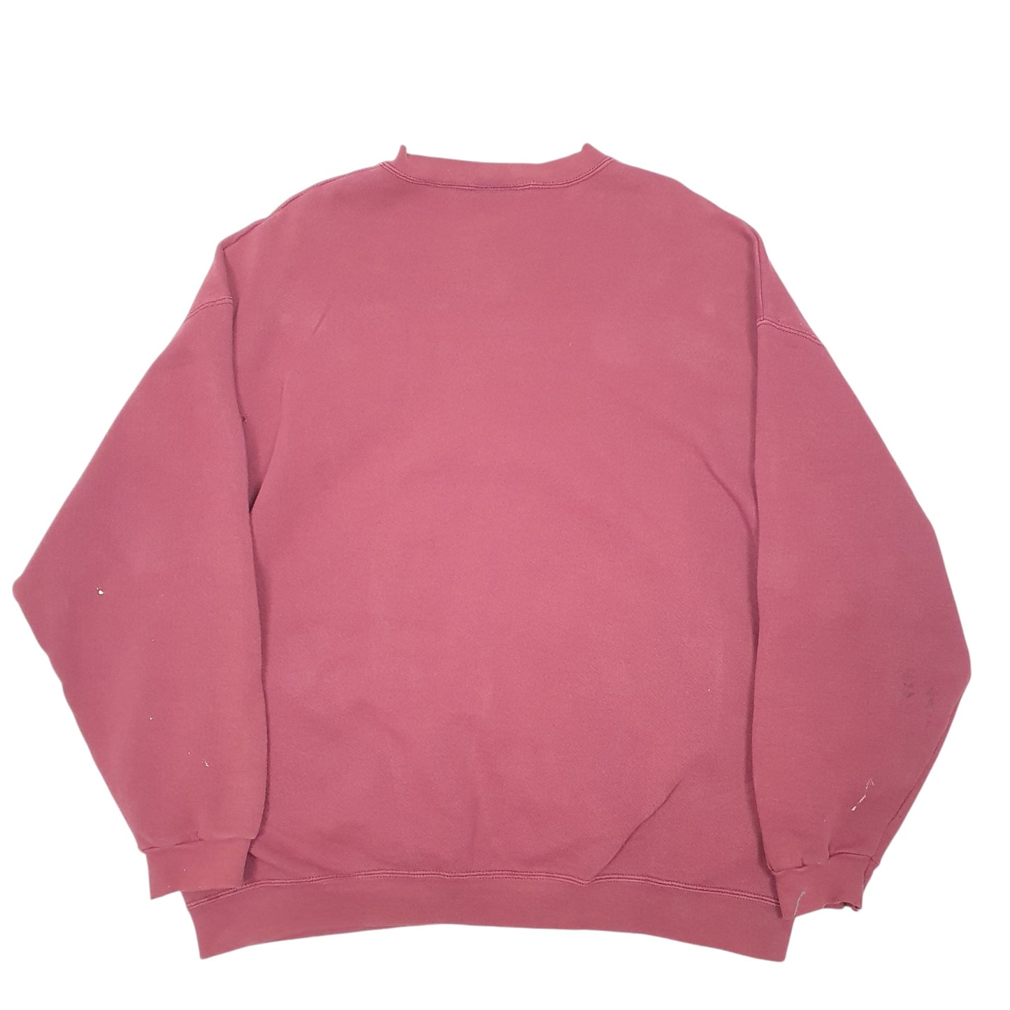 Mens Burgundy Lee Vintage Heavyweight Parker Brass Division Crewneck Jumper